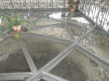 Ruins of St. Peter's Home Protected by Glass