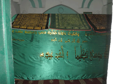 Jericho. A Green cloth marks the place of the tomb of Moses.