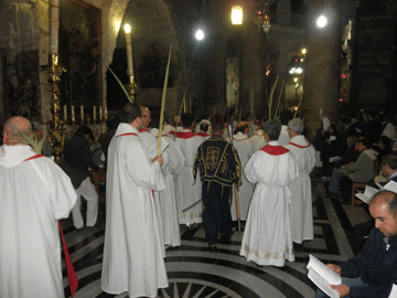 Palm Sunday Procession. Church of the Holy Sepulcher.