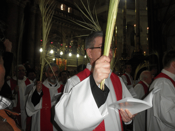 Palm Sunday Procession. Church of the Holy Sepulcher.