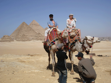 Cynthia on a Camel