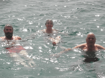Cynthia, Bill and Charlie in the Red Sea