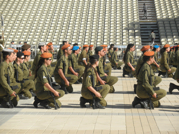 Mount Herzl. Soldiers.